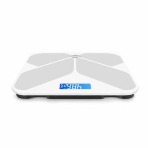 High Precision Digital Bathroom Weight Scale with Round Edge Tempered Glass Platform and Large Backlit LCD & 1-Year Warranty - Grey - Image 16