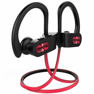 Mpow Flame Bluetooth Headphones Sport IPX7 Waterproof Wireless Sport Earbuds, Richer Bass HiFi Stereo In-Ear Earphones, 7-9 Hrs Playback, Running Headphones W/CVC6.0 Noise Cancelling Mic, Red