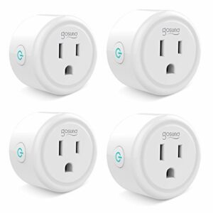 Smart plug, Gosund Mini Wifi Outlet Works With Alexa, Google Home & IFTTT, No Hub Required, Remote Control Your Home Appliances from Anywhere, ETL Certified,Only Supports 2.4GHz Network(4 Pieces)